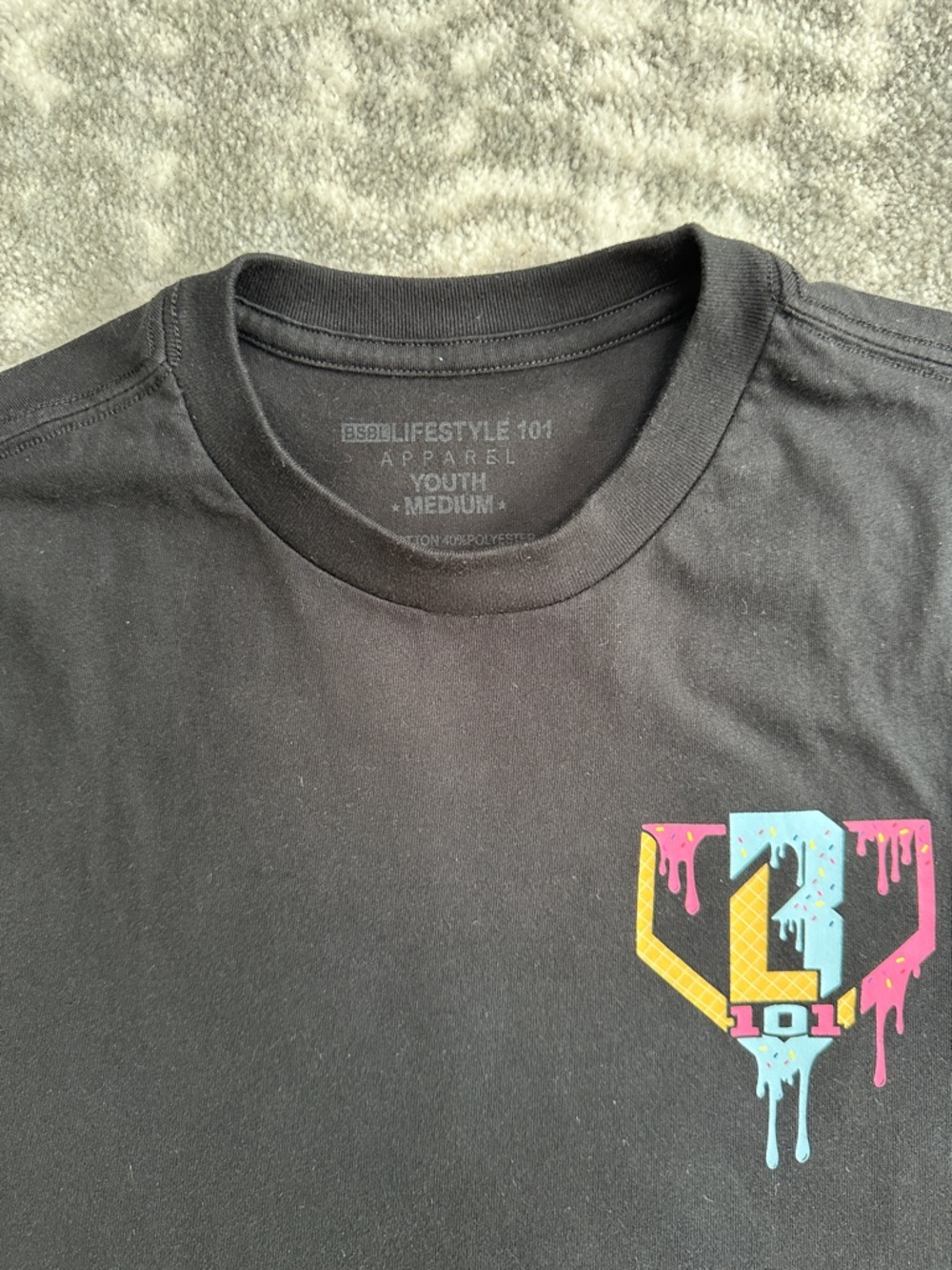 Kids Baseball Lifestyle' ice cream shirt in cotton candy - Picture 3 of 5